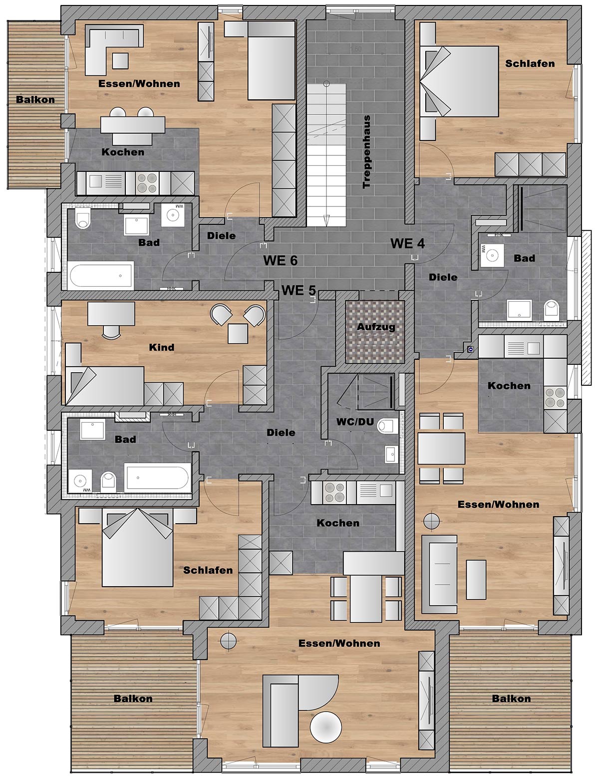 Mehrfamilienhaus mit 7 Wohnungen und Tiefgarage in München-Obermenzing