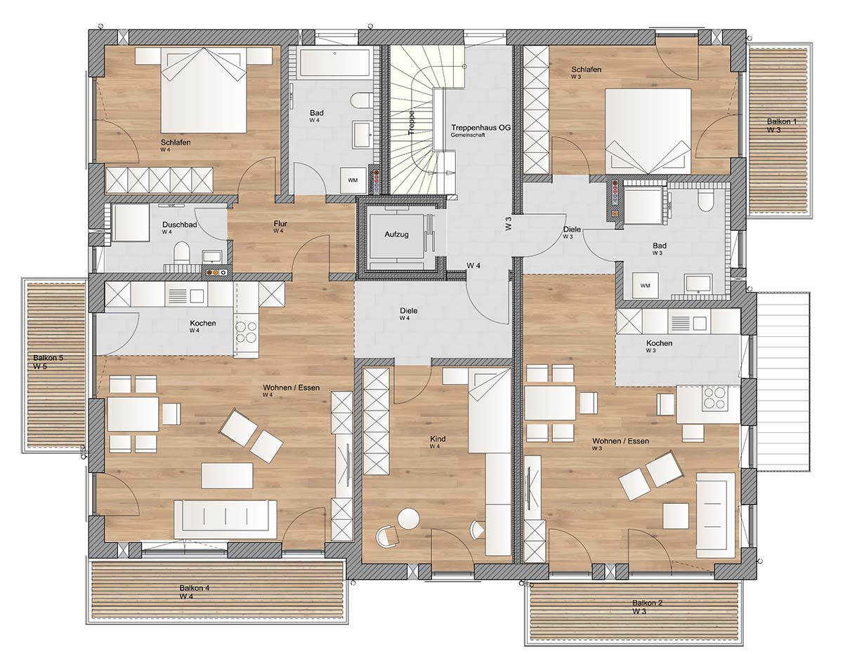 Mehrfamilienhaus mit 5 Wohnungen und Tiefgarage in München-Pasing